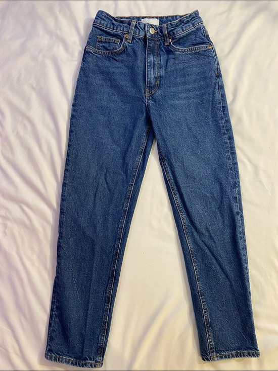 H&M Denim - H&M Blue Denim Jeans with Gold Stitching